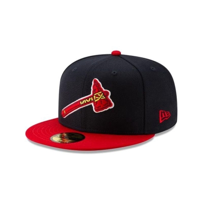 Atlanta Braves Gorra | New Era MLB Logo Pack 59fifty Fitted Cap Mexico - Azules